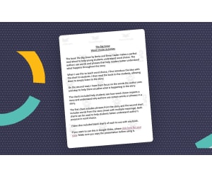 The Big Snow Word Choice Activities