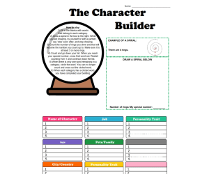 The Character Builder & Story Builder Activity