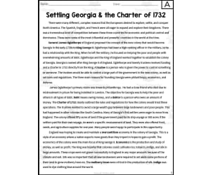 The Charter of 1732 Reading Packet