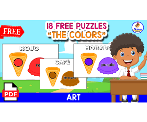 THE COLORS IN SPANISH | 10 FREE PUZZLES