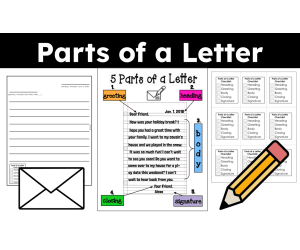 The Five Parts of a Letter