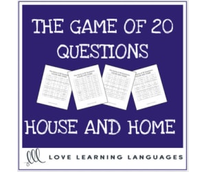 The Game of 20 Questions - House and Home - No Prep Printable