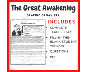 The Great Awakening: Reading and Graphic Organizer