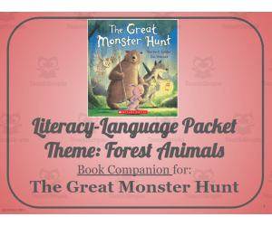 The Great Monster Hunt: Language-Literacy Book Companion Packet