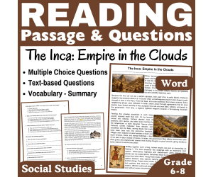 The Inca: Social Studies Reading Comprehension Passage (Word)