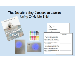 The Invisible Boy by Trudy Ludwig SEL Lesson
