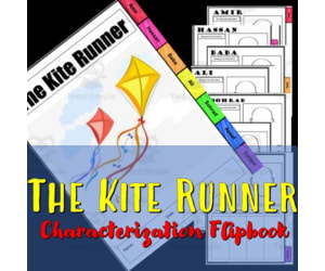 The Kite Runner Characterization Flip book