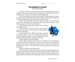 The Magician's Council Reading Comprehension Worksheet