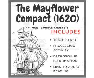The Mayflower Compact: Primary Source Reading, Introduction, and Activity