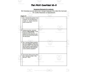 The Mist chapters 10-11 Suspense Elements Analysis Questions!