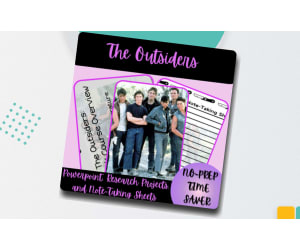 The Outsiders Powerpoint, Research Projects, & Note-Taking Sheets