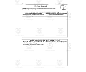 The Pearl Chapter 3 | Double Entry Journals