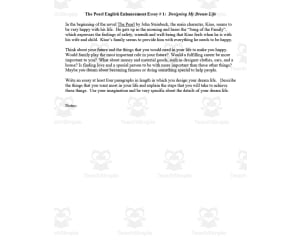 "The Pearl" Creative Essay Assignments
