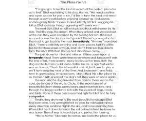 "The Place for Us" Comprehension Activity