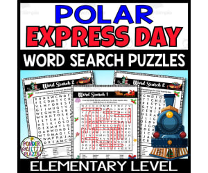 The Polar Express Day Word Search Puzzle Christmas Activities