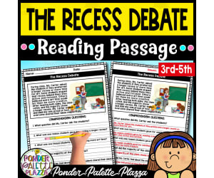 The Recess Debate - Back to School Reading Comprehension