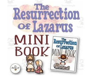 Resurrection of Lazarus Bible Story Foldable Mini Book Grade 1 2 3 ELA
