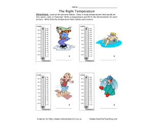 The Right Temperature Worksheet