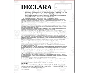The Rights of Man Declaration