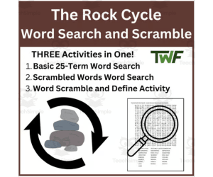 The Rock Cycle Word Search and Scramble Activity