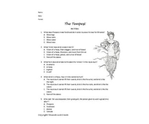 The Tempest Act 3 Quiz