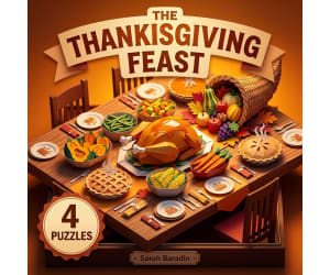 The Thanksgiving Feast and Food Crosswords with Word Bank