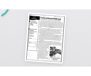 The Transcontinental Railroad Reading Packet