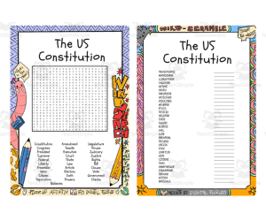 The US Constitution word search & scramble
