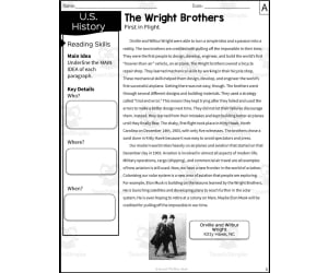 The Wright Brothers Reading Packet