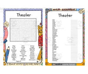 Theater word search & scramble