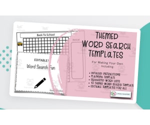 Themed Word Search Templates  | Editable