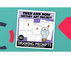 Then and Now History Drawing Project and Writing Activity