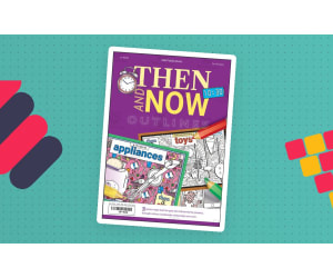 Then and Now Outlines Colouring Book