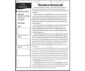 Theodore Roosevelt Reading Packet