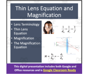Thin Lens Equation and Magnification - Lesson