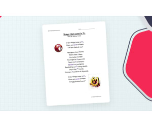 Things that come in 7s Reading Comprehension Worksheet