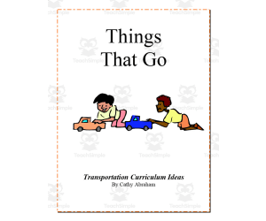 Things That Go Curriculum Pack