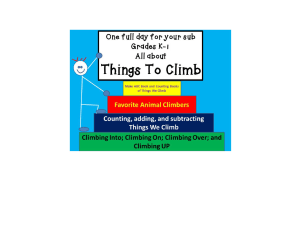 Things to Climb: Full Day Substitute Plan
