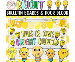 This is One: Bright & Back To School Bulletin board or door Decor kit