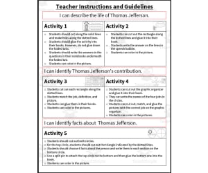 Thomas Jefferson Interactive Notebook