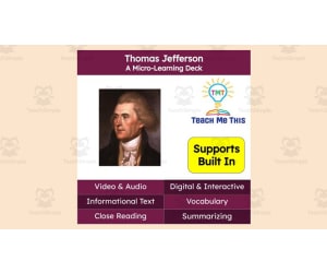 Thomas Jefferson | Reading Comprehension Deck | Interactive Lesson