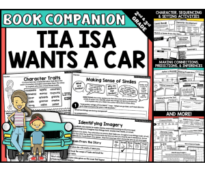 Tia Isa Wants a Car by Meg Medina Interactive Read-Aloud Activities