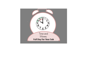 Time and Money: Full Day Substitute Plan