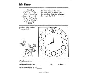 Time and Money Printable Workbook: Get Ready for 1st Grade: