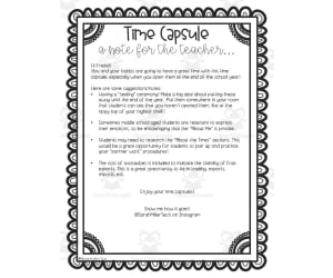 Time Capsule Activity