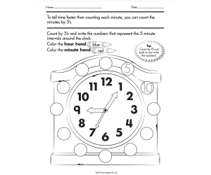 Time: Intervals and Elapsed Time - 5, 15, 30, 60 Printable Workbook
