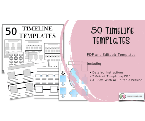 Timeline Templates, 50 Differentiated Timelines, Editable Version Included