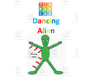 TinkerCAD step-by-step instructions for Dancing Alien