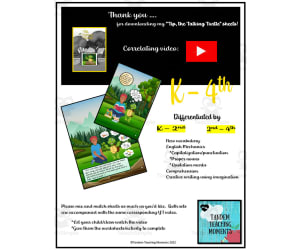 "Tip, the Talking Turtle" Worksheet Packet