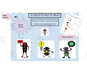 To Blurt Or Not To Blurt Boom Deck With Audio-Plus Reflection Handout